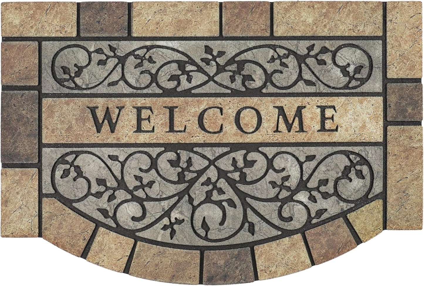 Thick Welcome Mats Outdoor, 24 * 36" Large Front Door Mat Entrance, Durable Welcome Mat for Front Door, Heavy Duty No Slip Rubber Outdoor Mats for Home Entrance