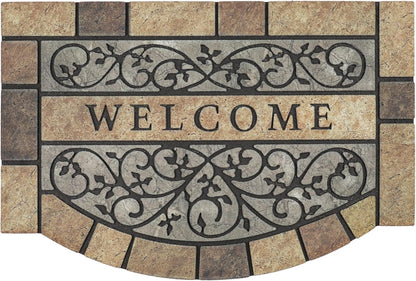 Thick Welcome Mats Outdoor, 24 * 36" Large Front Door Mat Entrance, Durable Welcome Mat for Front Door, Heavy Duty No Slip Rubber Outdoor Mats for Home Entrance