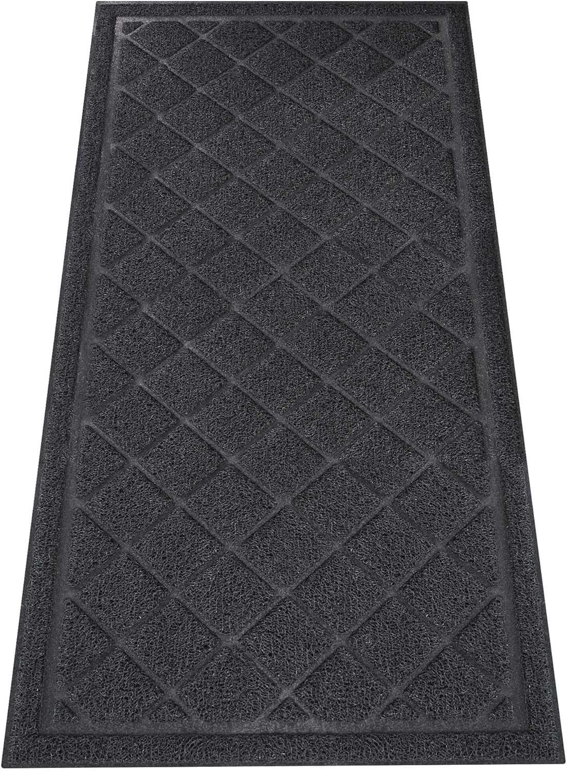 Sturdy Front Door Mat Outside Entrance, 6' x 3' All-Season All-Weather Doormat Waterproof, Stain and Fade Resistant, Natural Rubber Indoor Outdoor Welcome Door Mat Trap Dirt