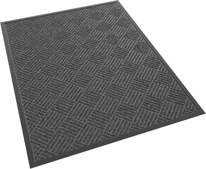 Front Door Mat, 60" x 36" Heavy Duty Indoor Outdoor Doormat, Non-Slip Welcome Mats for Entryway, Rubber Backing Low Profile Commercial Door Mats