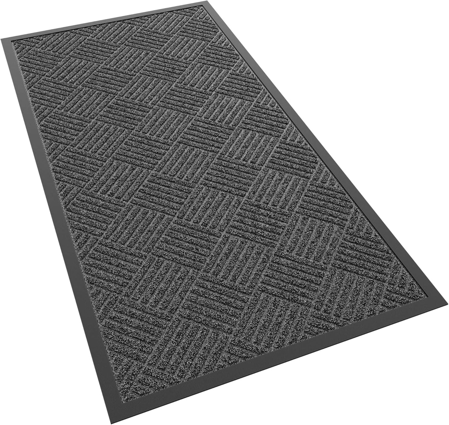 Front Door Mat, 60" x 36" Heavy Duty Indoor Outdoor Doormat, Non-Slip Welcome Mats for Entryway, Rubber Backing Low Profile Commercial Door Mats