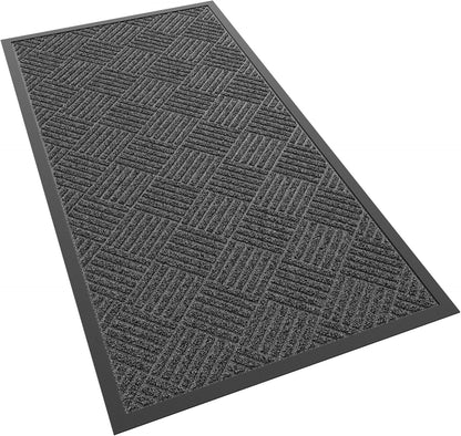 Front Door Mat, 60" x 36" Heavy Duty Indoor Outdoor Doormat, Non-Slip Welcome Mats for Entryway, Rubber Backing Low Profile Commercial Door Mats