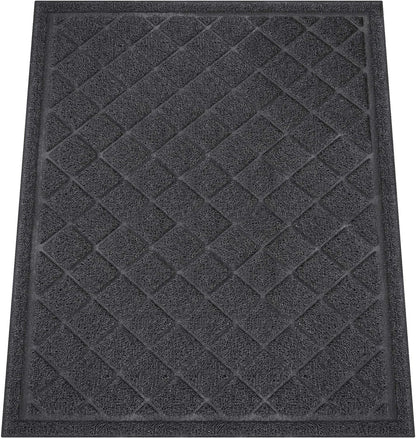 Sturdy Front Door Mat Outside Entrance, 6' x 3' All-Season All-Weather Doormat Waterproof, Stain and Fade Resistant, Natural Rubber Indoor Outdoor Welcome Door Mat Trap Dirt